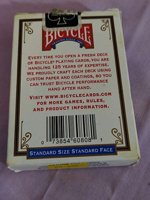 Bicycle Playing Cards, Plastic Coated,