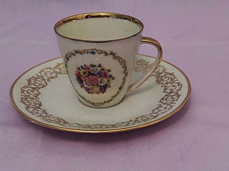 Gloria Fine Porcelain  Western Germany coffee duo(b)