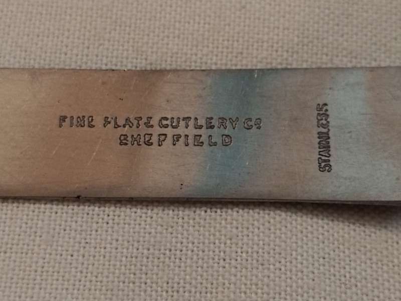 Fine Plate Cutlery Co. Sheffield patee` knife