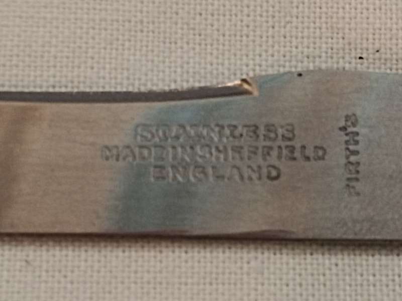 Stainless, Made in Sheffield England Butter/Patee knife