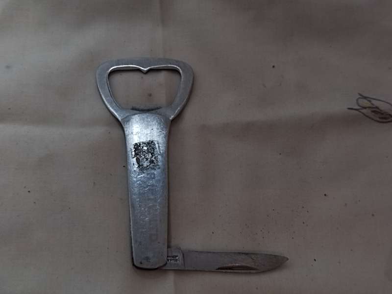 Vintage Stainless steel Bottle opener & knife