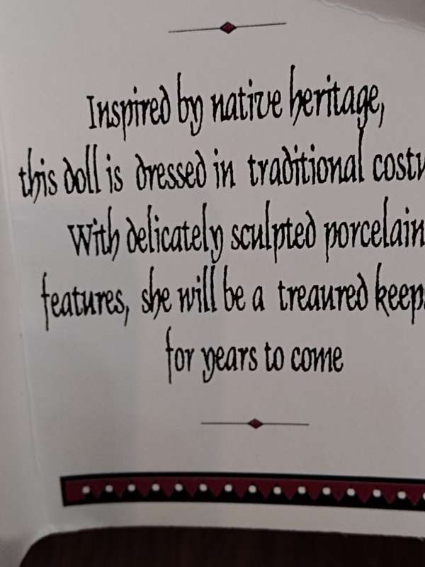 Vintage Heritage Doll Designed by Indian Arts and Crafts.