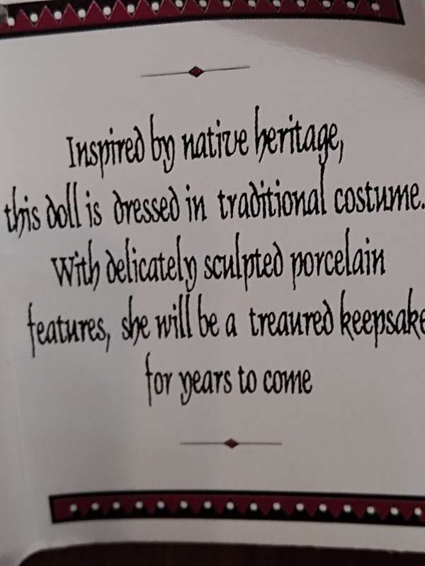 Vintage Heritage Doll Designed by Indian Arts and Crafts.