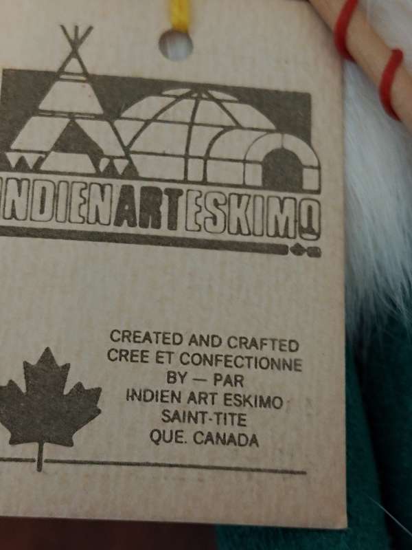Vintage Indien Art Eskimo Girl Canada