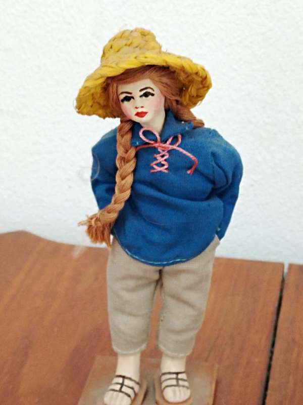 Vintage Folk Art Doll: