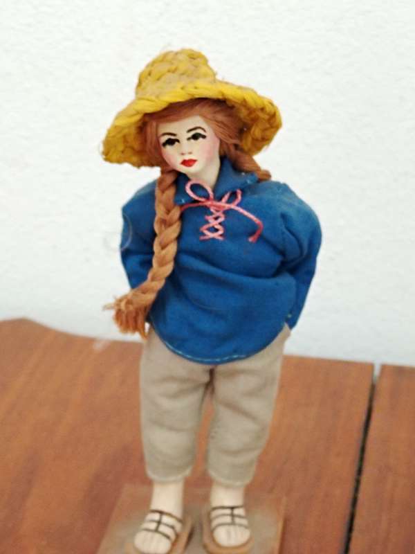Vintage Folk Art Doll: