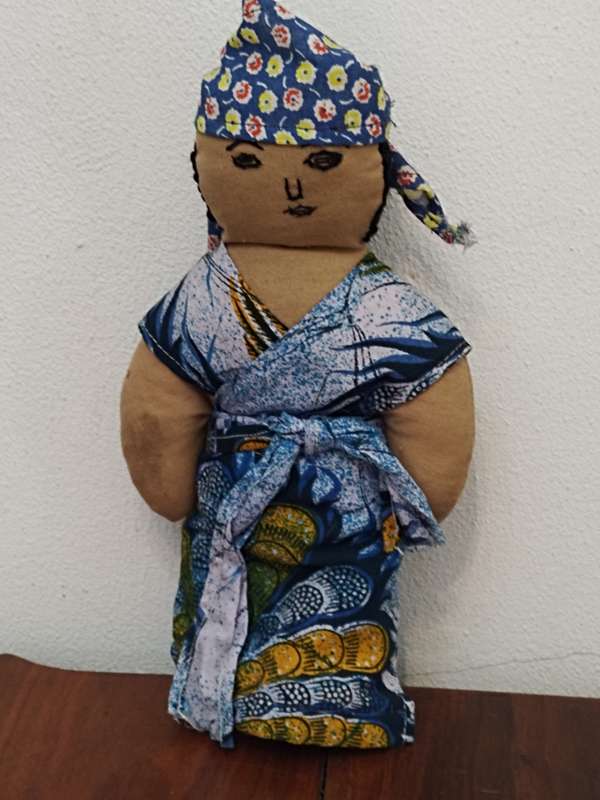 Vintage Folk Art Doll: With baby