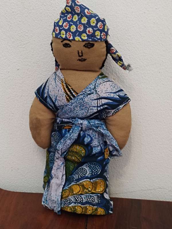 Vintage Folk Art Doll: With baby