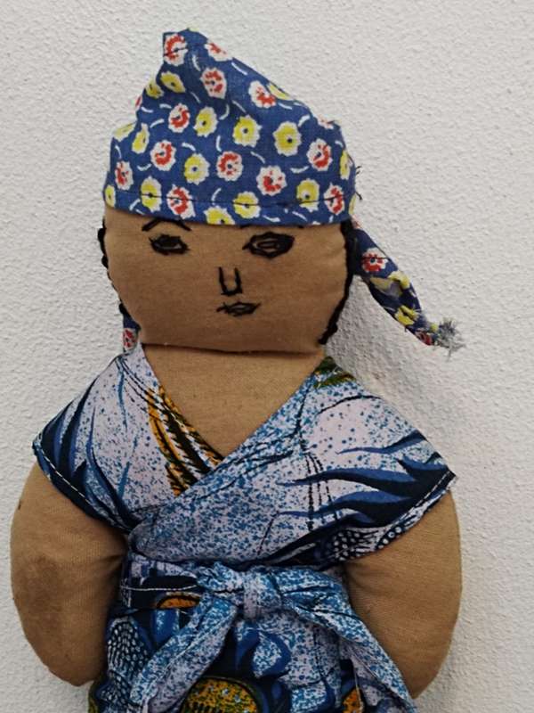 Vintage Folk Art Doll: With baby