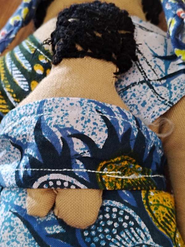 Vintage Folk Art Doll: With baby