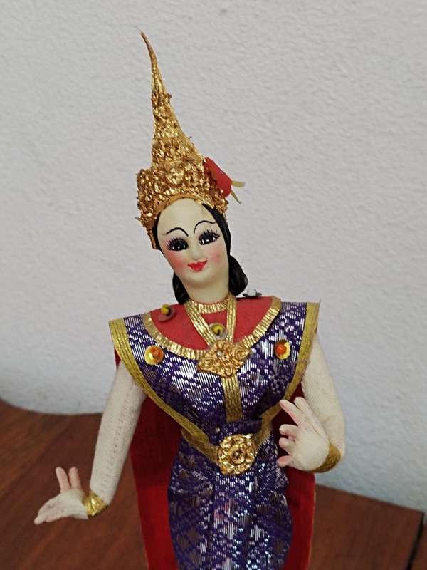 Vintage Folk Art Doll: Thailand doll