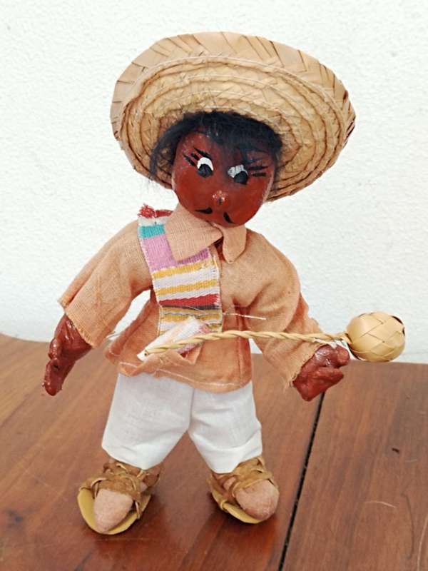 Vintage Folk Art Doll: