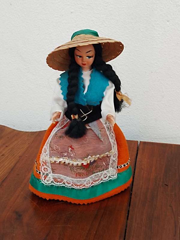 Vintage Folk Art Doll: