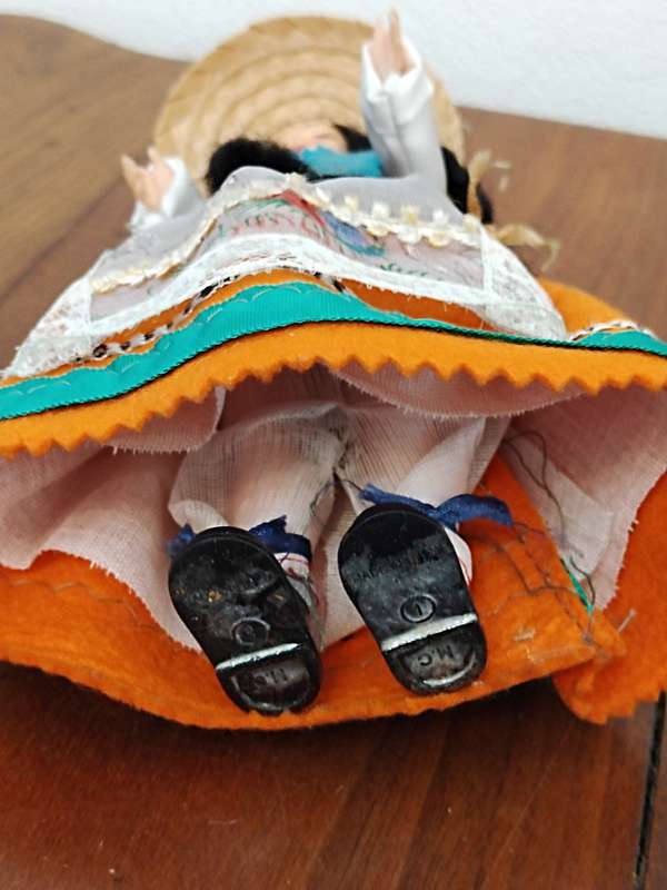 Vintage Folk Art Doll: