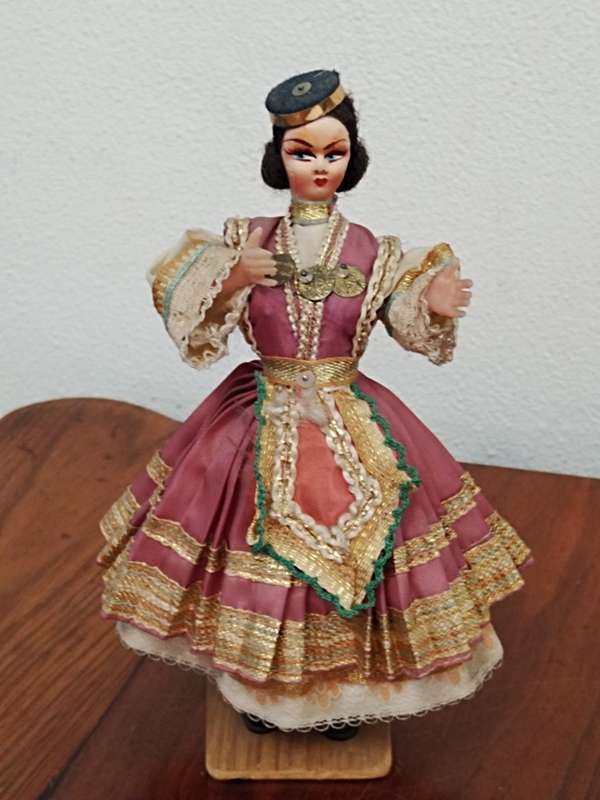Vintage Folk Art Doll: Circa 1950