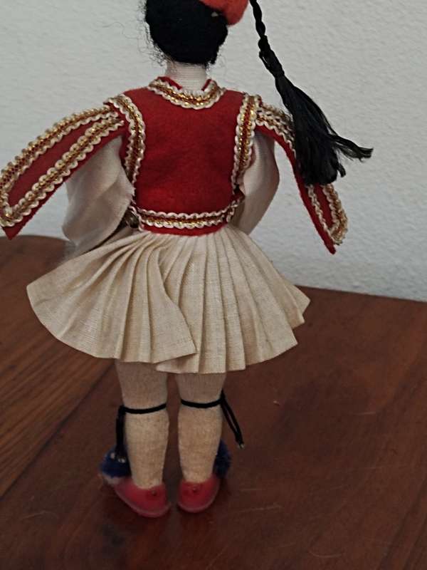 Vintage Folk Art Doll: Greek circa 1970