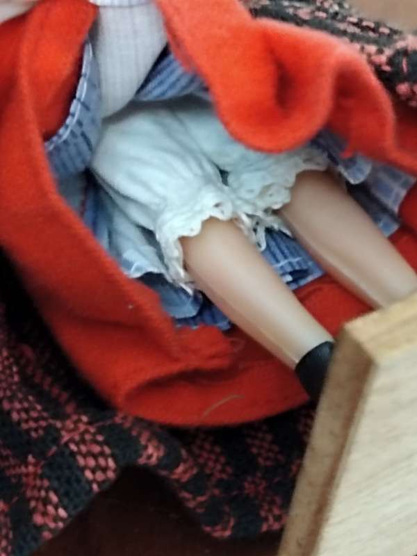 Vintage Folk Art Doll: Welsh Lady Doll in Traditional Costume. Made in British Emprire