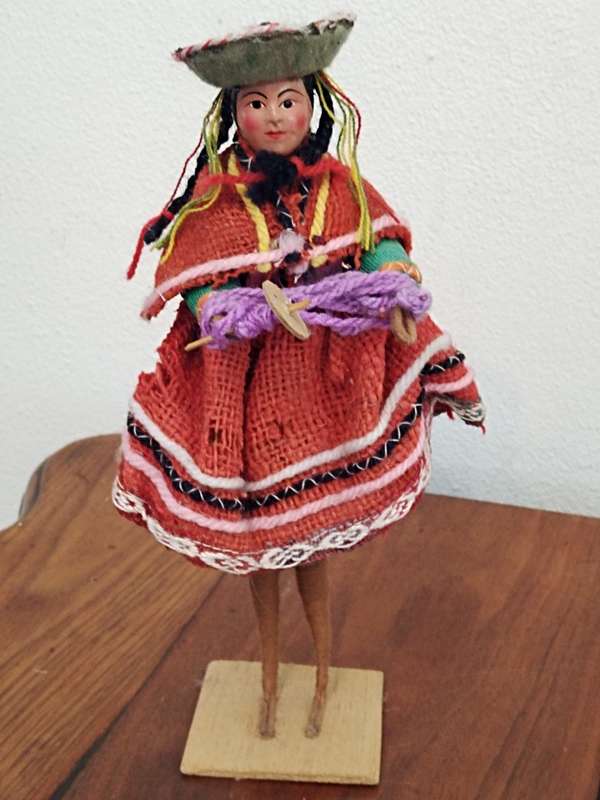 Vintage Folk Art Doll: South America