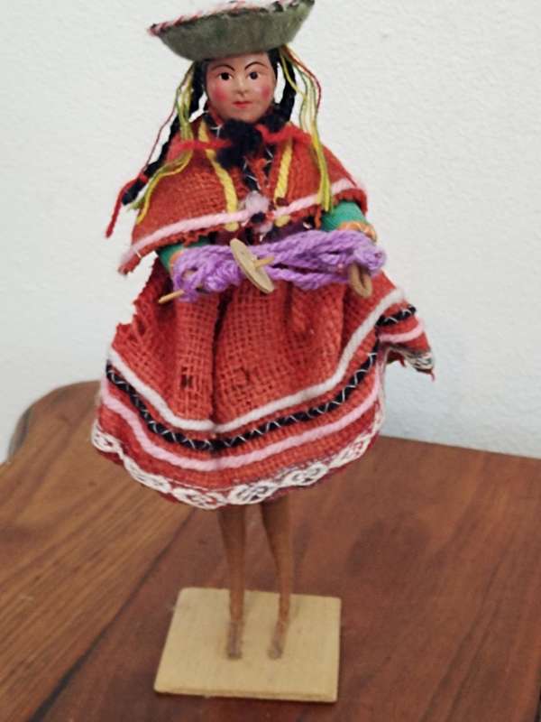 Vintage Folk Art Doll: South America