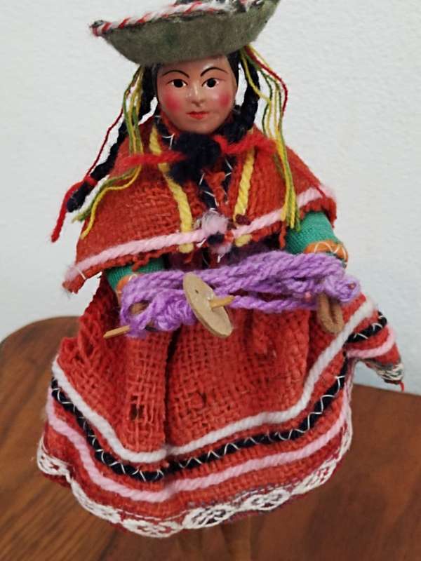 Vintage Folk Art Doll: South America