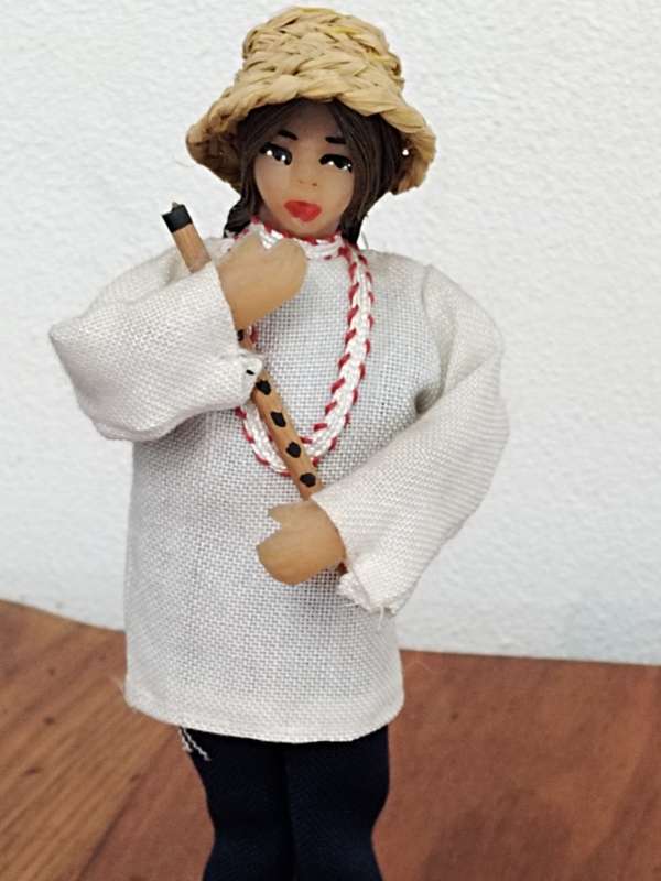 Vintage Folk Art Doll: Made in Israel