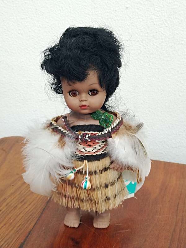 Vintage Folk Art Doll: New Zealand