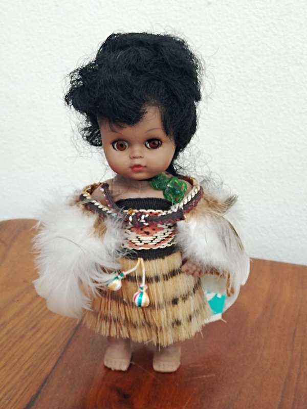 Vintage Folk Art Doll: New Zealand