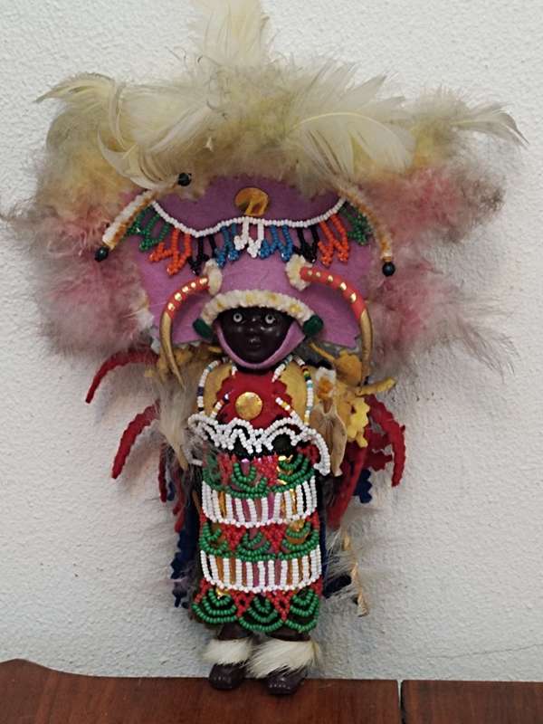 Vintage Folk Art Doll: South Africa Durban Zulu Rickshaw Puller