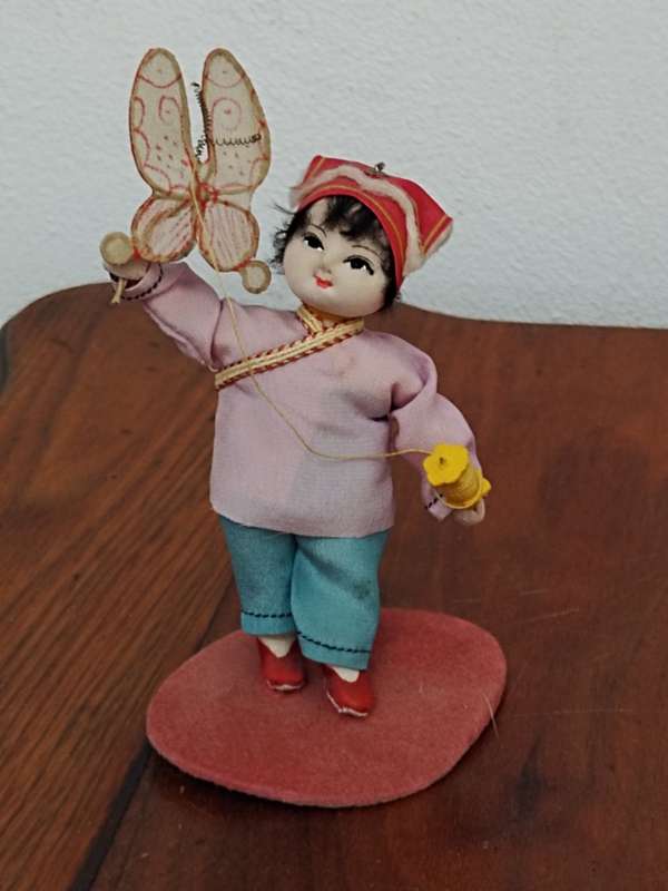 Vintage Folk Art Doll: Chinese