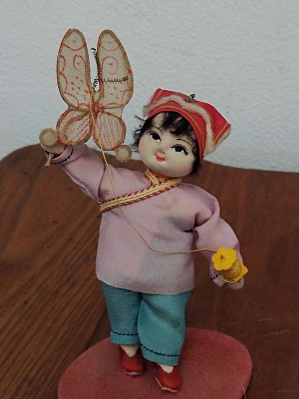 Vintage Folk Art Doll: Chinese