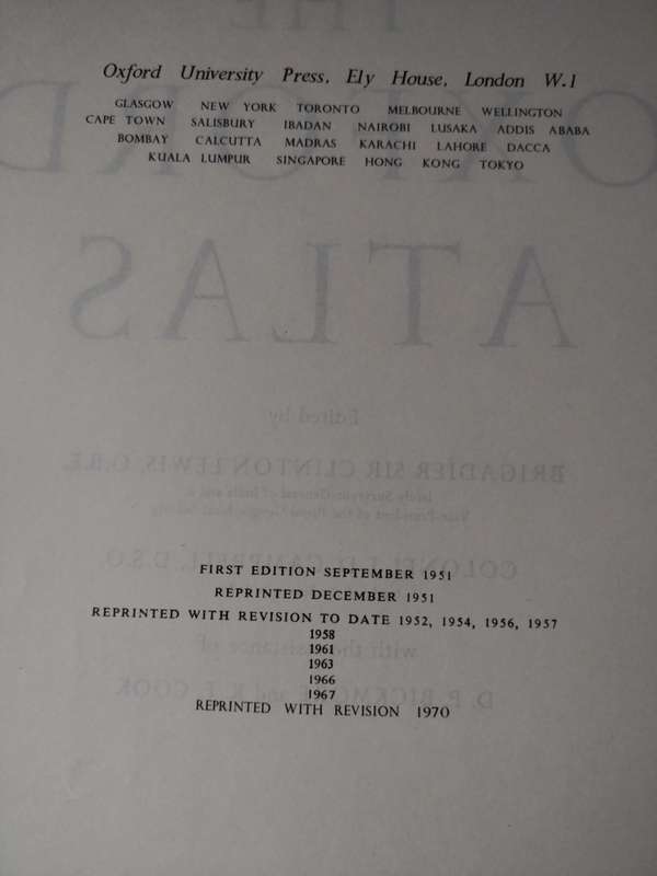 The Oxford Atlas 1970 Book