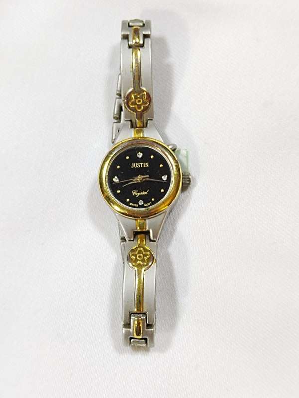Ladies Justin Crystal Swiss Movt Quartz Watch