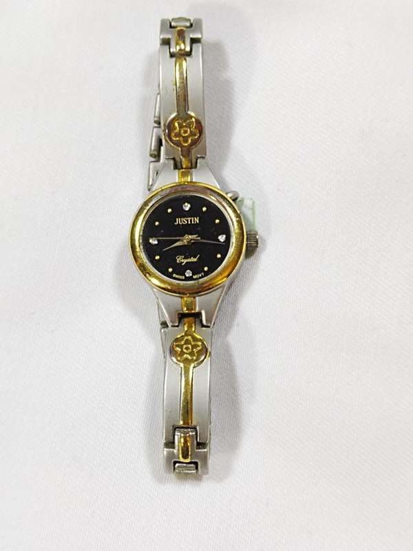 Ladies Justin Crystal Swiss Movt Quartz Watch