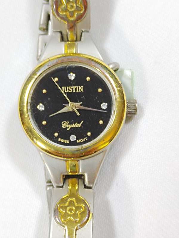 Ladies Justin Crystal Swiss Movt Quartz Watch