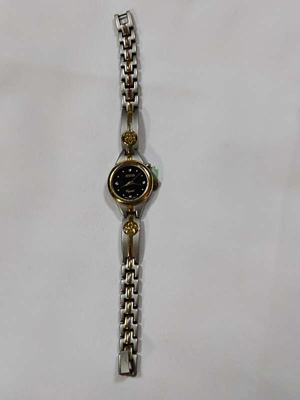 Ladies Justin Crystal Swiss Movt Quartz Watch