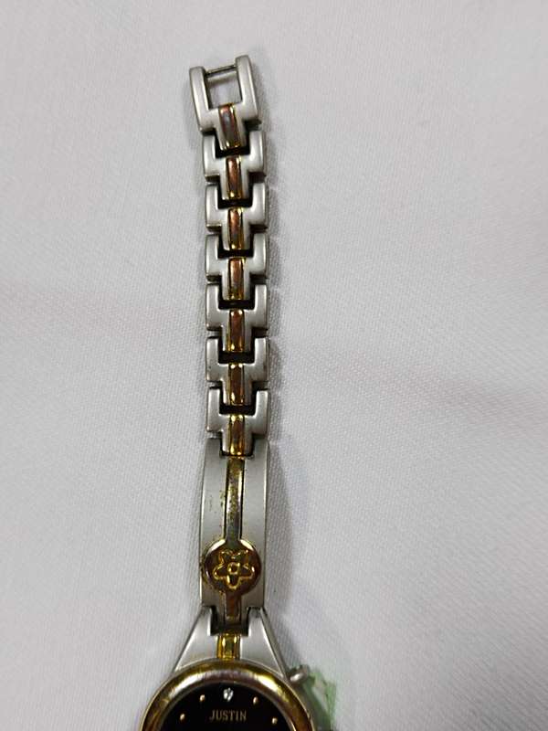 Ladies Justin Crystal Swiss Movt Quartz Watch