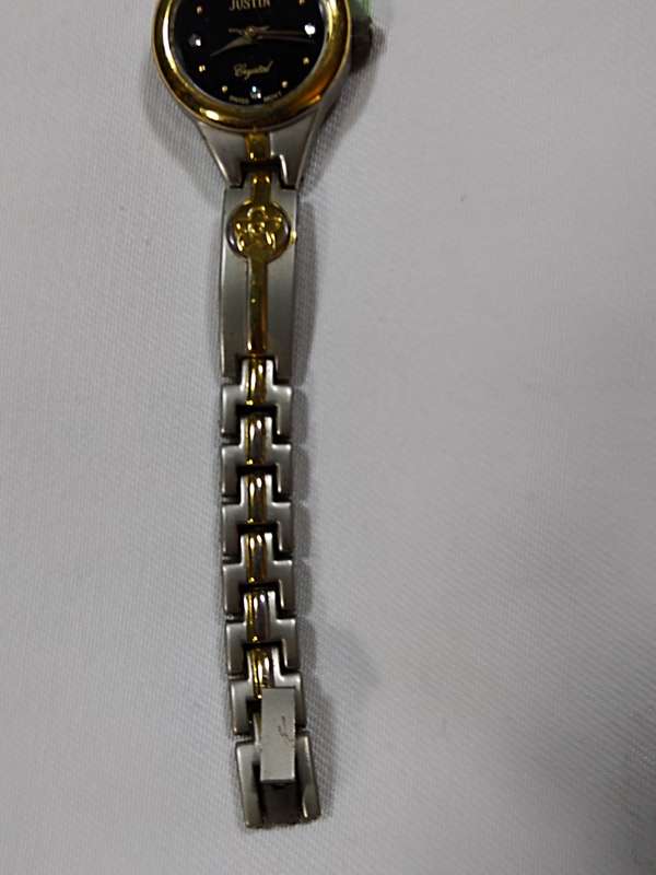 Ladies Justin Crystal Swiss Movt Quartz Watch