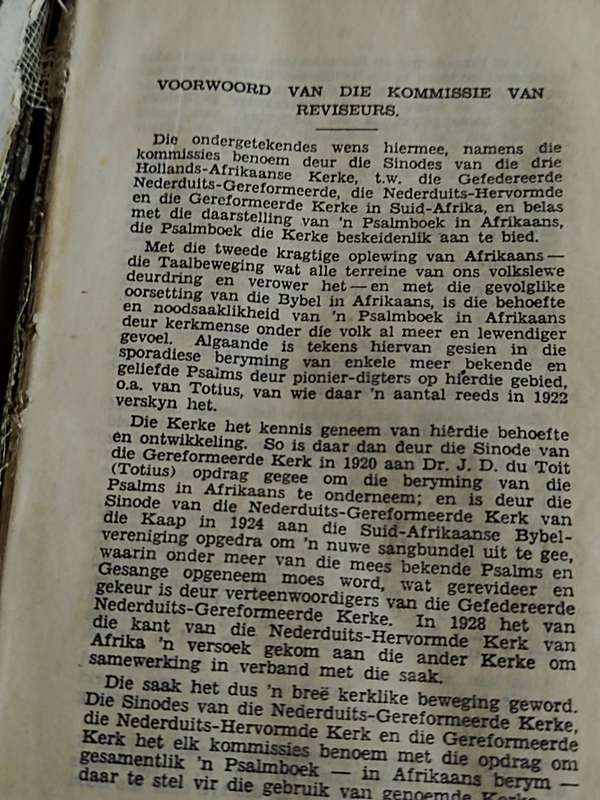 Psalms en Gesange. Kerk boek van die Nederduitsch Hervormde Kerk van Afrika