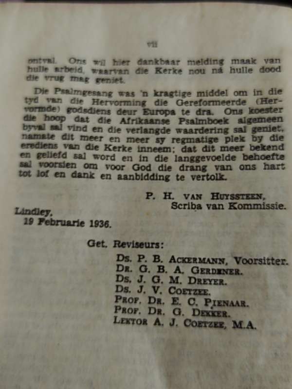 Psalms en Gesange. Kerk boek van die Nederduitsch Hervormde Kerk van Afrika
