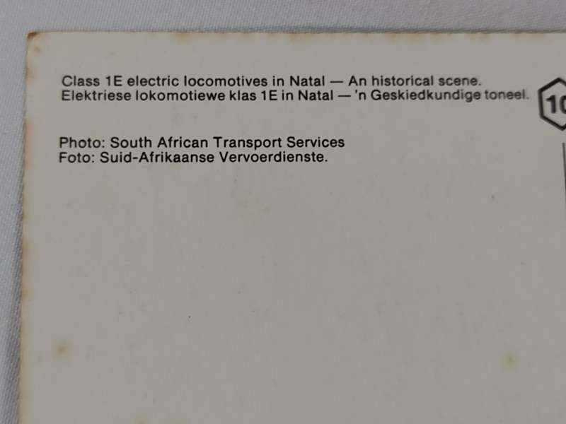 Class 1E electric locomotives in Natal - An historical Scene postcard