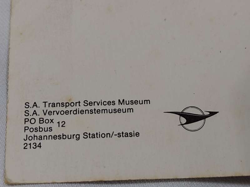 The old Blue Train hauled by a Class 3E electric locomotive. Postcard