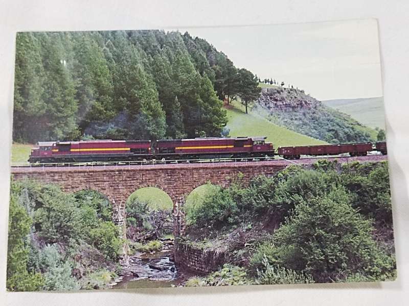 Class 34 diesel-electric locomotives at Santa, Eastern Transvaal postcard