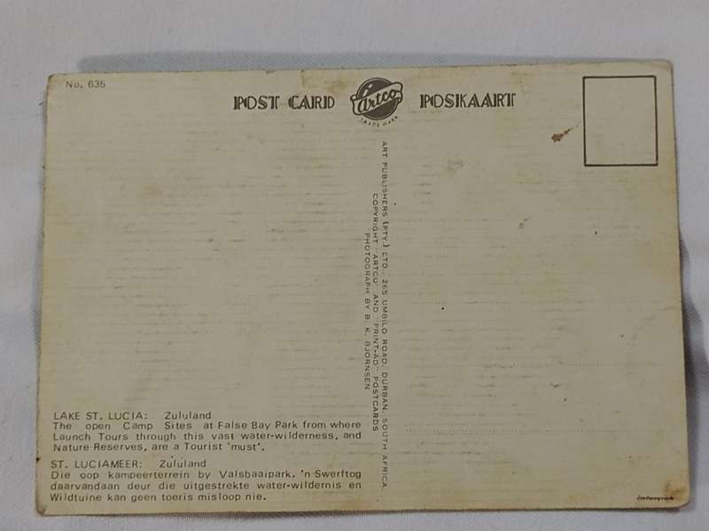 Lake St. Lucia: Zulu land postcard