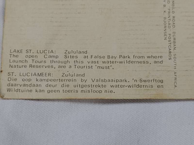 Lake St. Lucia: Zulu land postcard