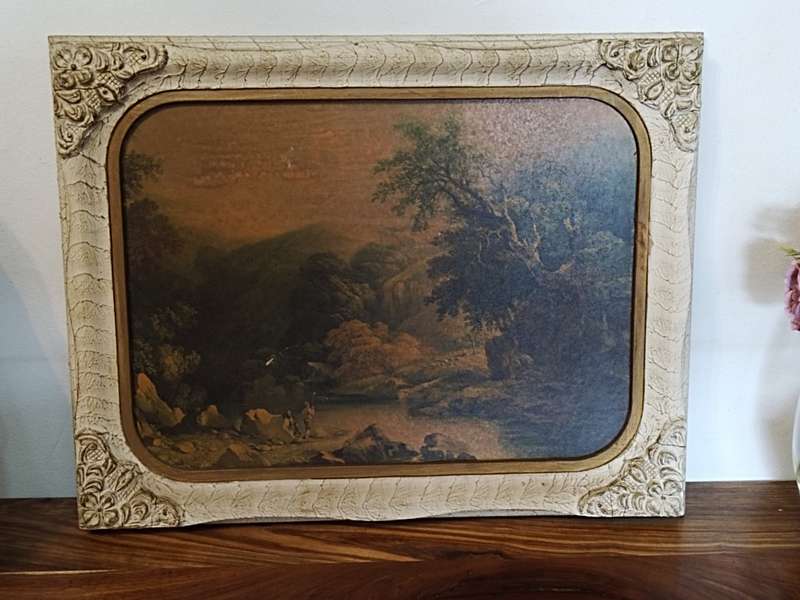 Vintage frame with print