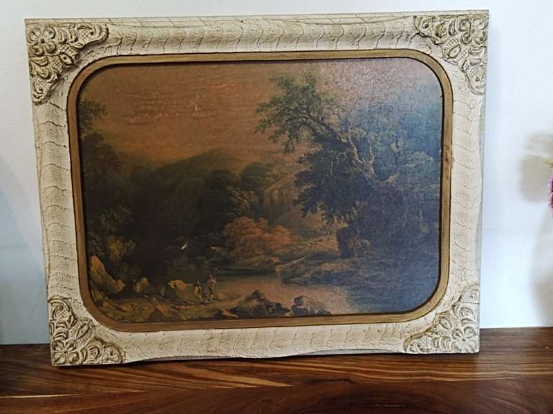 Vintage frame with print