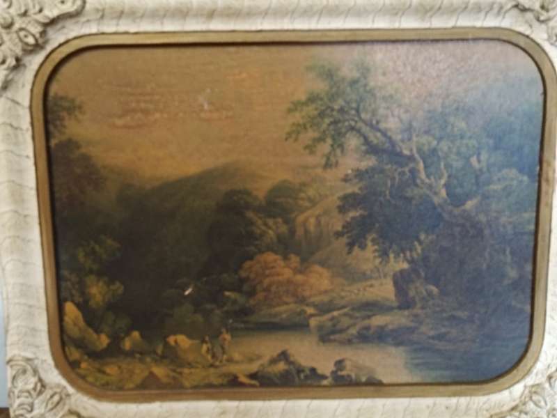 Vintage frame with print