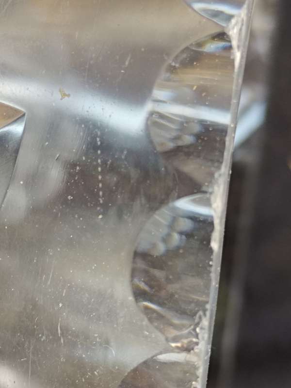 Rose cut  Crystal vase