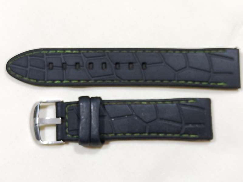 Black rubber watch strap