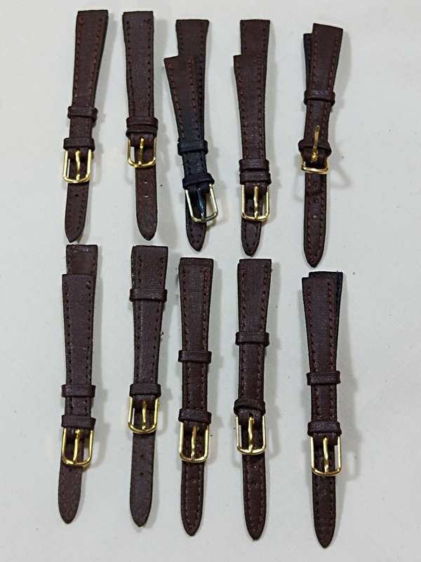 Ladies x10 Brown leather straps